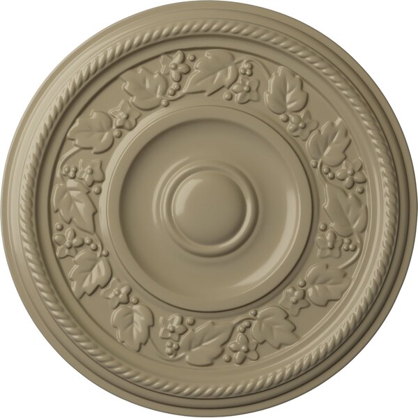 Ekena Millwork Tyrone Ceiling Medallion (Fits Canopies up to 6 3/4"), Hand-Painted Gobi Desert, 16 1/8"OD x 3/4"P CM16TYGDF - main